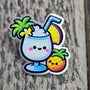 Pina Colada Metal Pin - Tropical Vibes Decorative Badge