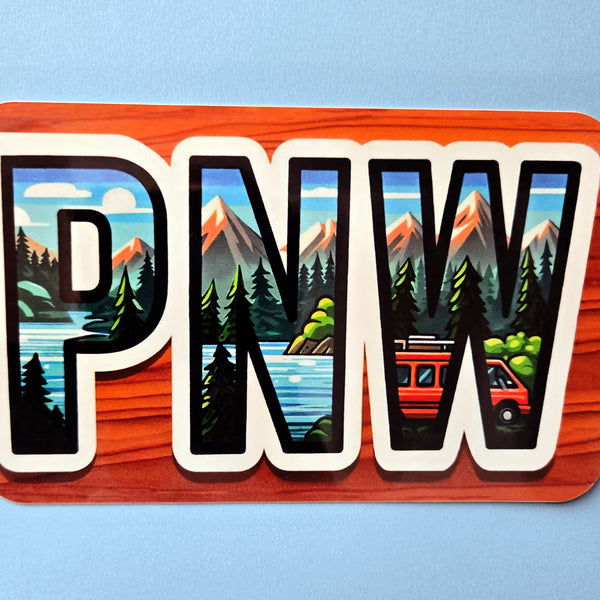 PNW Outdoor Adventure Vinyl Sticker - Pacific Northwest Scenic Decal