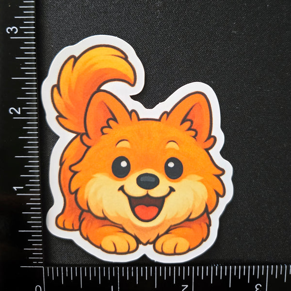 Cute Puppy Sticker - Waterproof Fluffy Small Dog Vinyl Decal