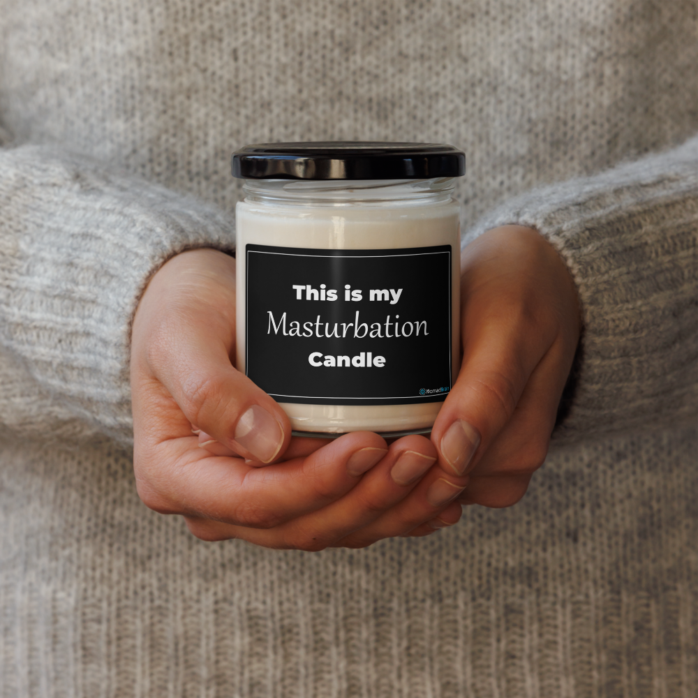 Funny Soy Candle 9oz - NSFW Adult Humor Gift for Friend - Inappropriate Gag Gift - Explicit Self Care