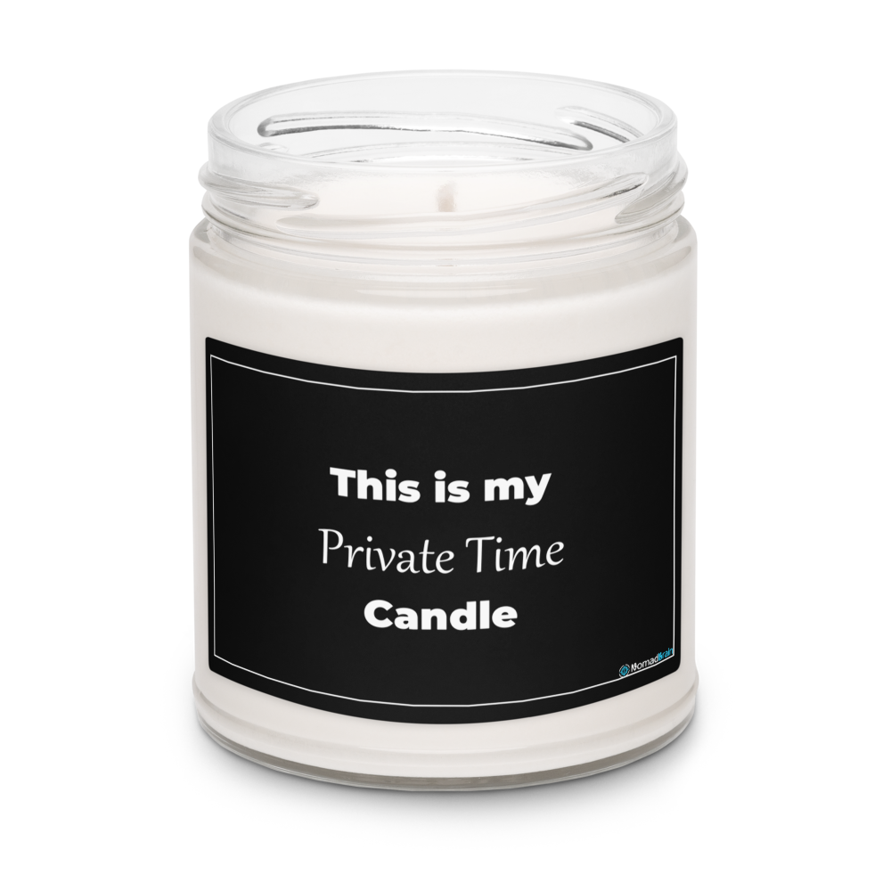 Funny Soy Candle 9 oz - Private Time Do Not Disturb Gift - Adult Humor Gag Gift for Friend - Sarcastic Self Care
