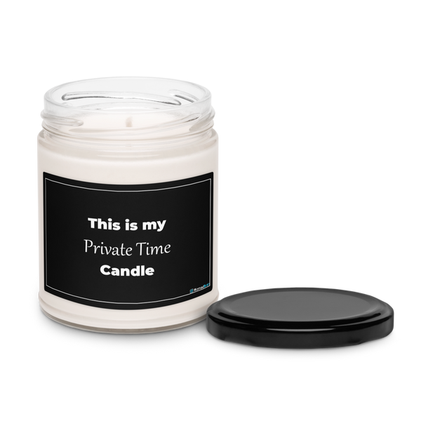 Funny Soy Candle 9 oz - Private Time Do Not Disturb Gift - Adult Humor Gag Gift for Friend - Sarcastic Self Care