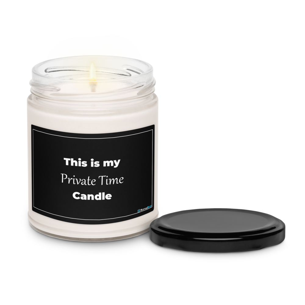 Funny Soy Candle 9 oz - Private Time Do Not Disturb Gift - Adult Humor Gag Gift for Friend - Sarcastic Self Care