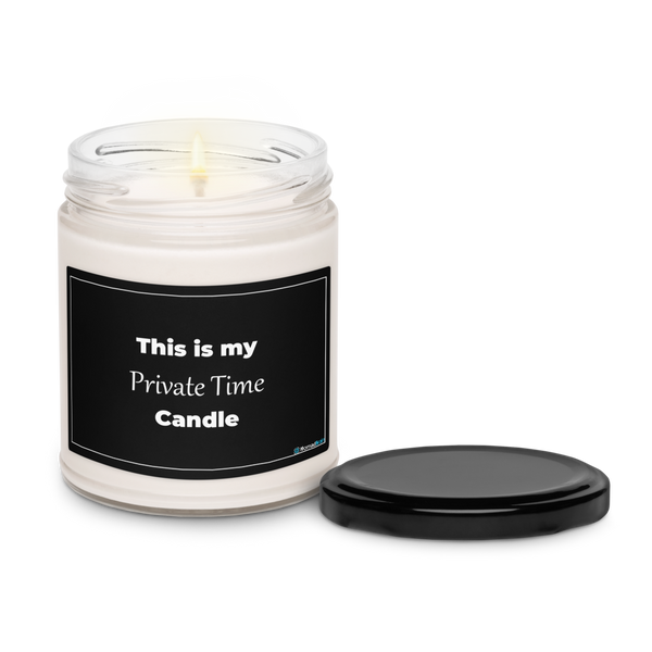 Funny Soy Candle 9 oz - Private Time Do Not Disturb Gift - Adult Humor Gag Gift for Friend - Sarcastic Self Care