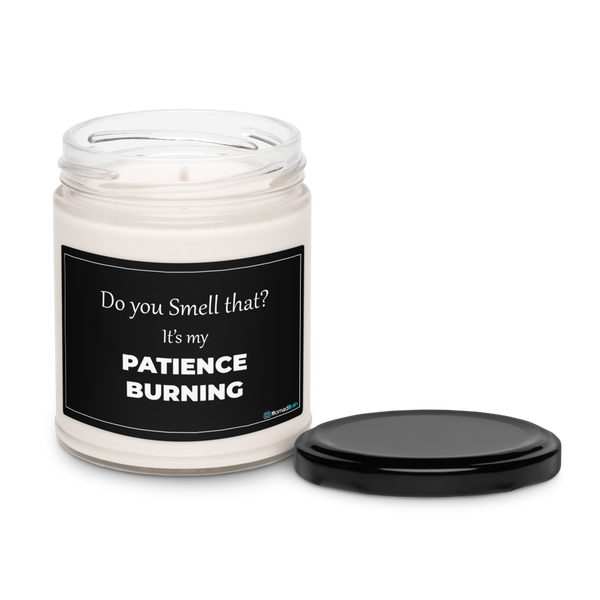 Funny Soy Candle 9 oz - My Patience Burning Sarcastic Gift - Adult Humor Gag Gift for Coworker - Office Humor