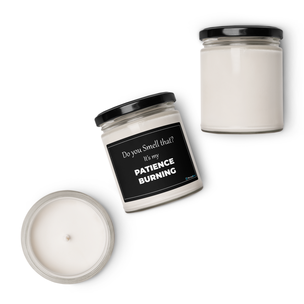 Funny Soy Candle 9 oz - My Patience Burning Sarcastic Gift - Adult Humor Gag Gift for Coworker - Office Humor