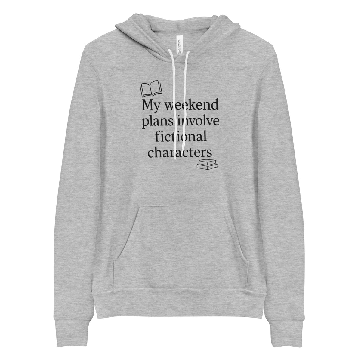 Bookish Hoodie, Funny Reader Pullover Sweatshirt, Fictional Characters Gift