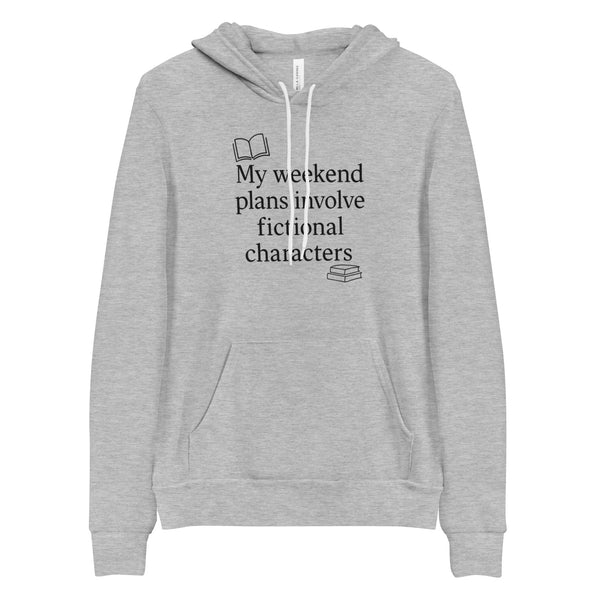 Bookish Hoodie, Funny Reader Pullover Sweatshirt, Fictional Characters Gift