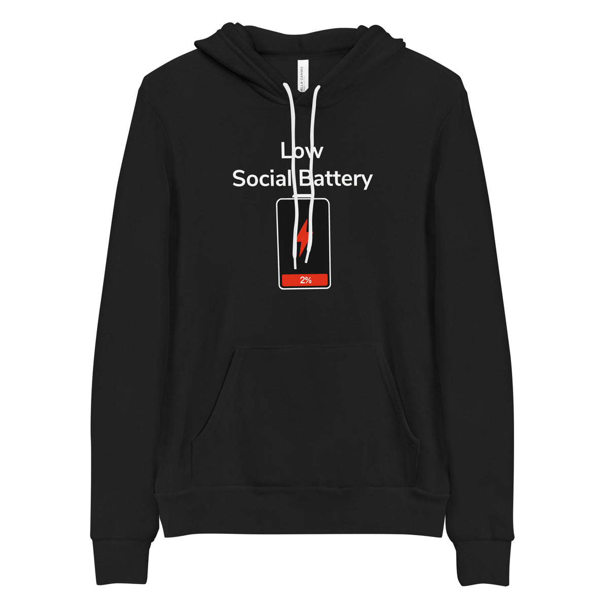 Hoodie, Low Social Battery Funny Introvert Gift, Antisocial Humor