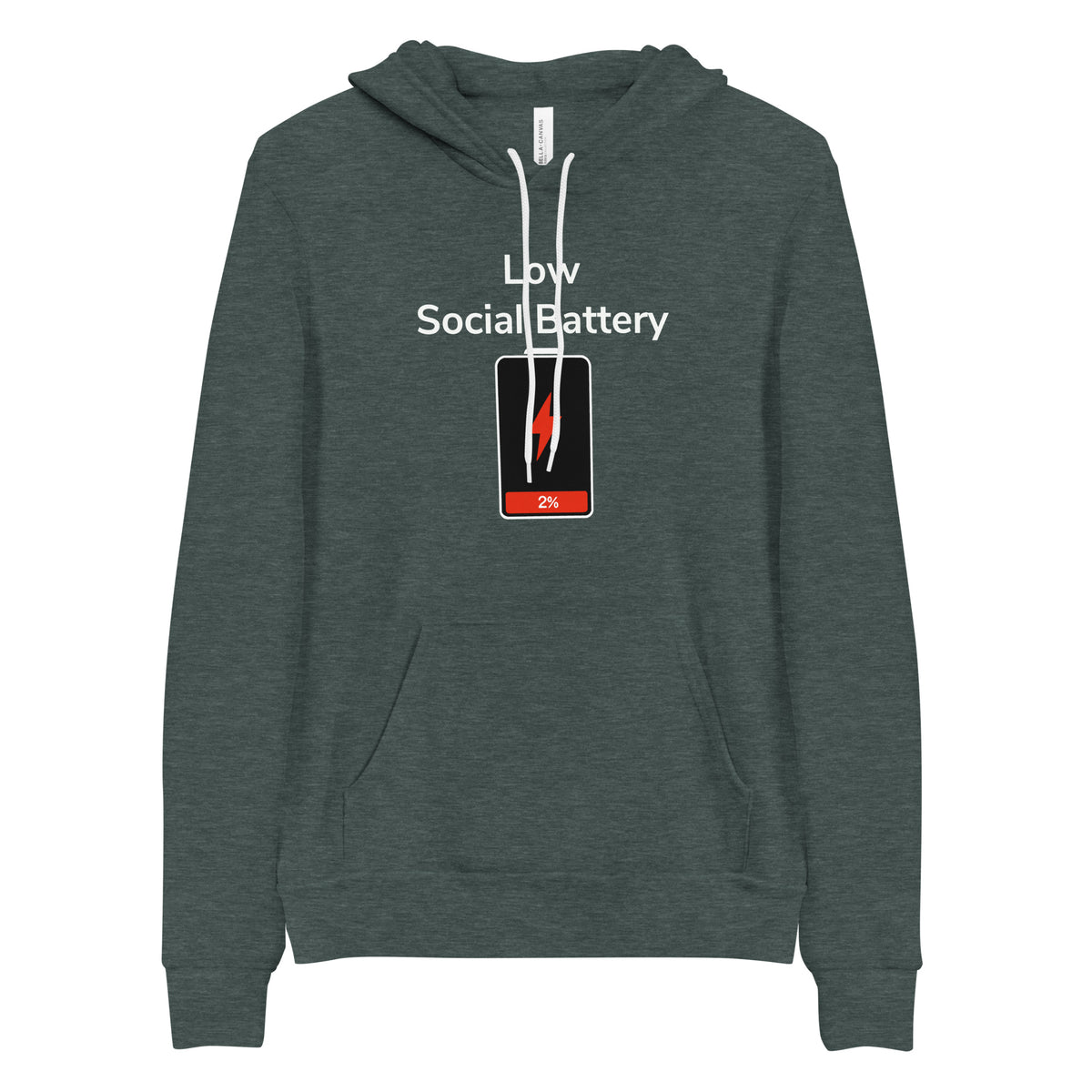Hoodie, Low Social Battery Funny Introvert Gift, Antisocial Humor