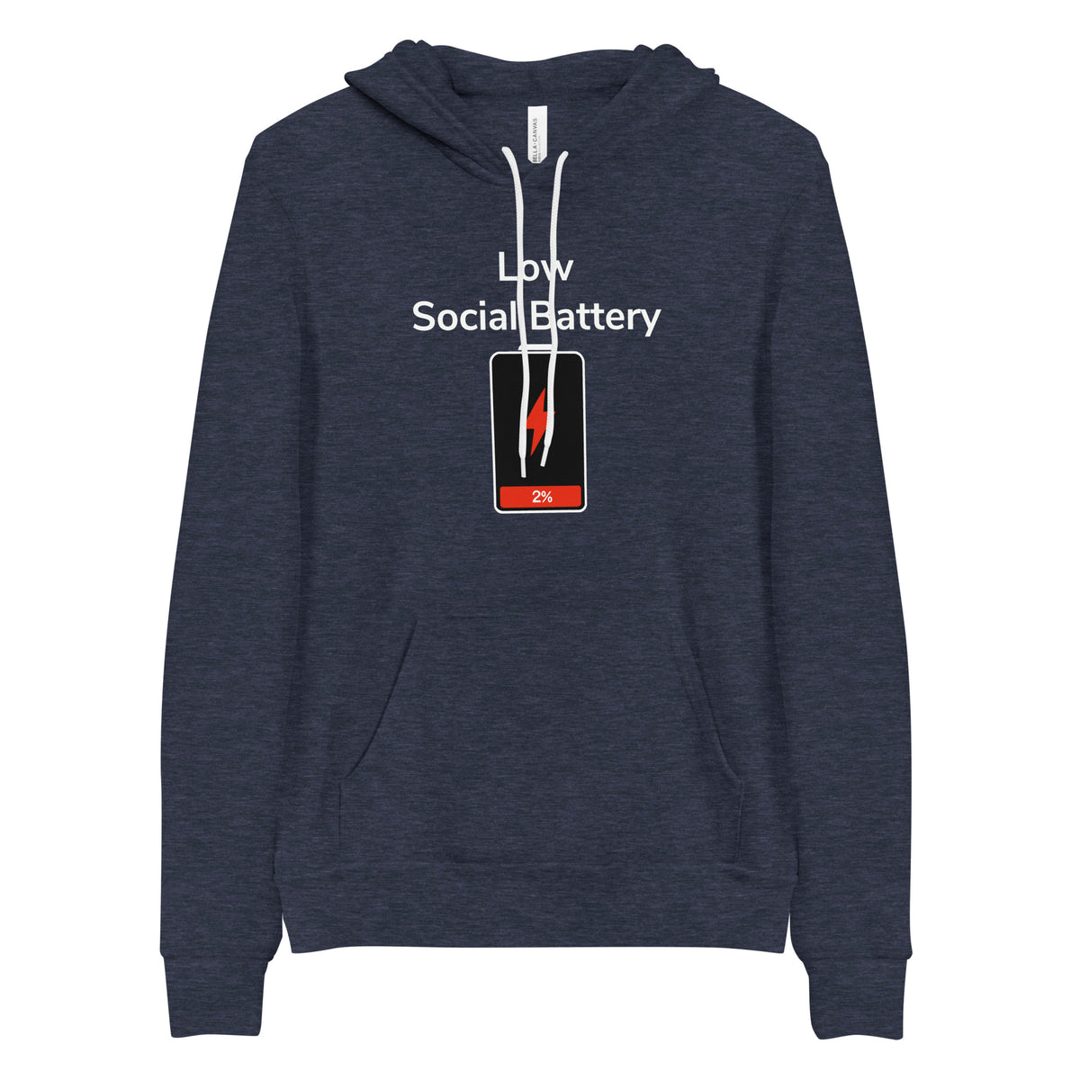 Hoodie, Low Social Battery Funny Introvert Gift, Antisocial Humor
