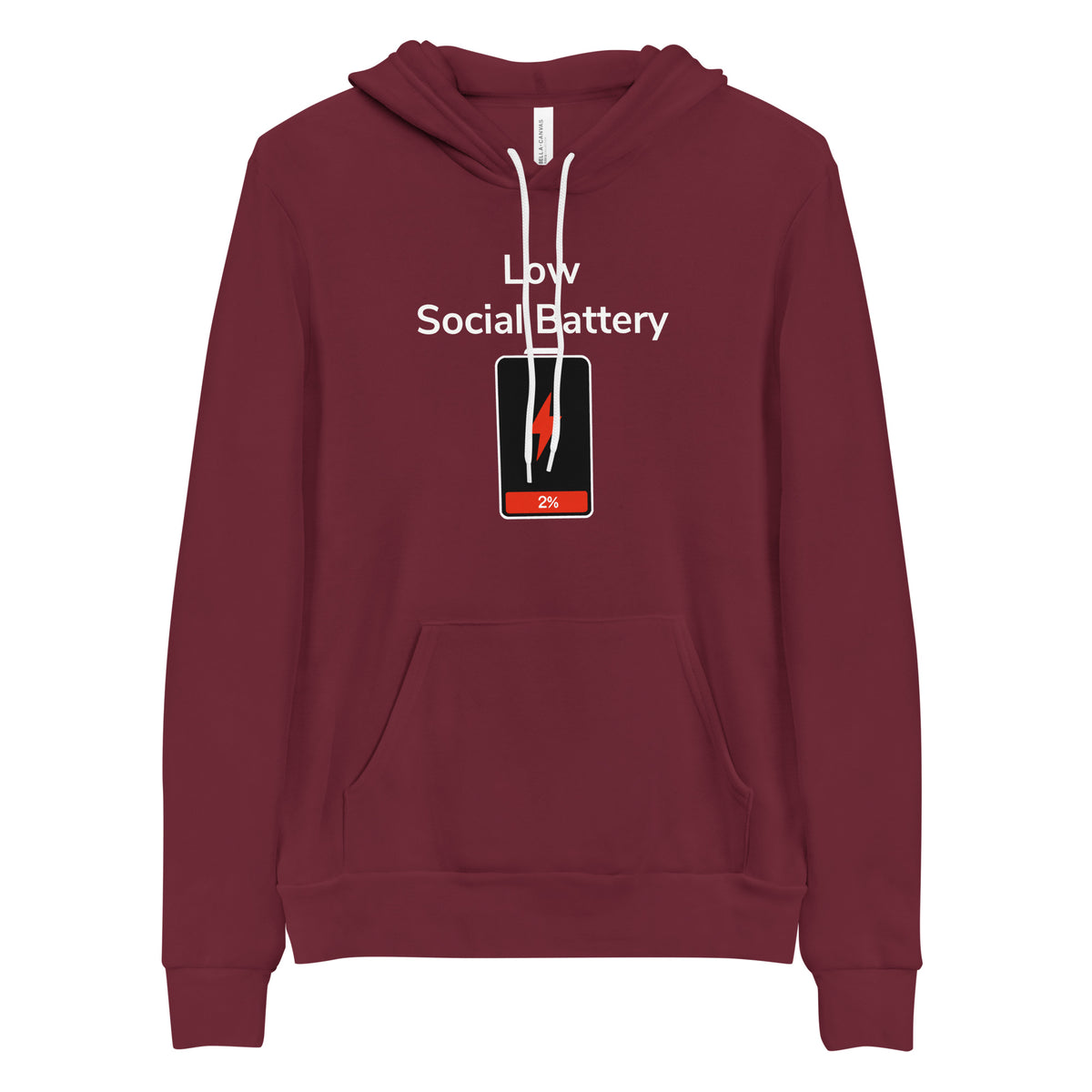 Hoodie, Low Social Battery Funny Introvert Gift, Antisocial Humor