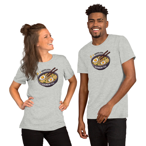 Funny Ramen Shirt - Kawaii Food Graphic Tee - Ramen Lover Gift - Foodie T-Shirt - Hopeless Ramen-tic