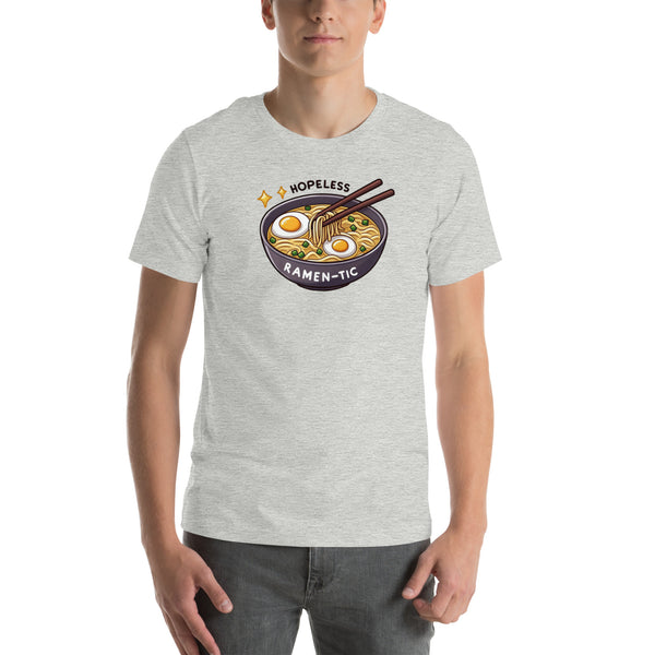 Funny Ramen Shirt - Kawaii Food Graphic Tee - Ramen Lover Gift - Foodie T-Shirt - Hopeless Ramen-tic