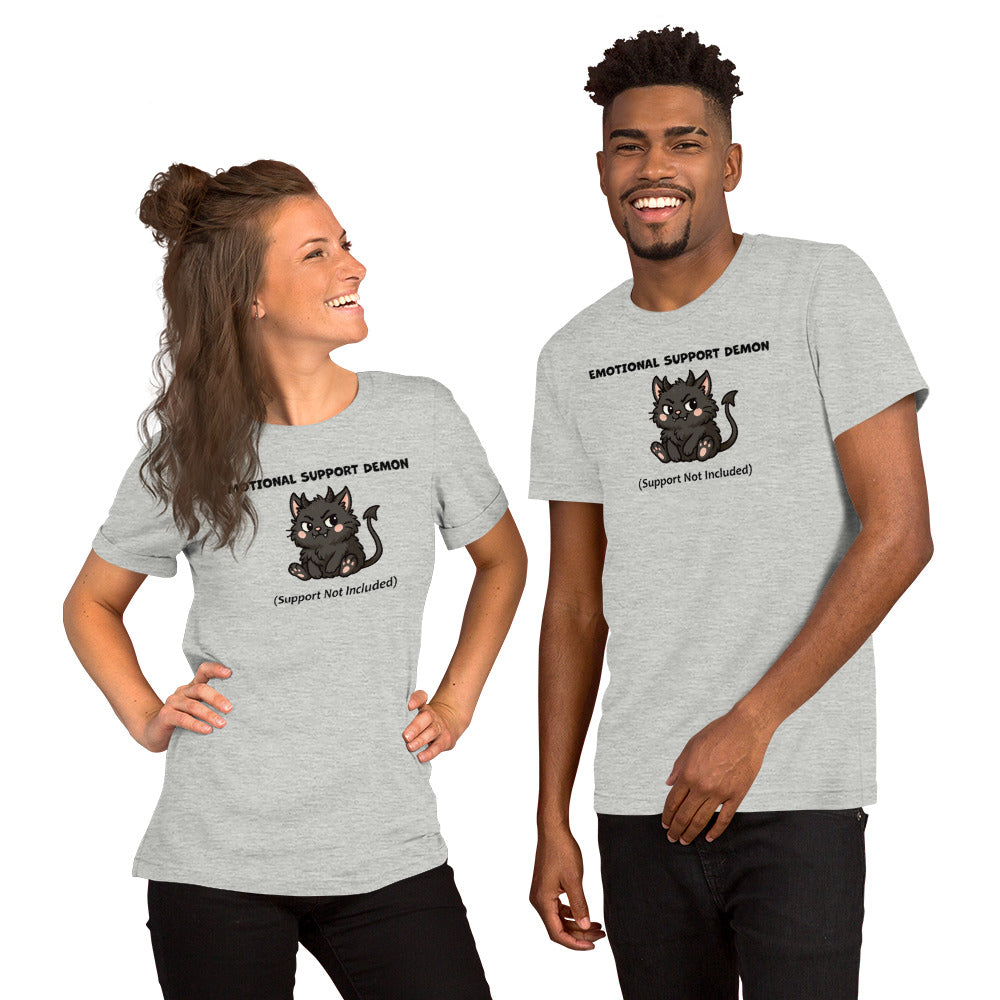 Funny Black Cat Shirt - Emotional Support Demon Tee - Dark Humor Cat Gift - Witchy Cat Lover Shirt