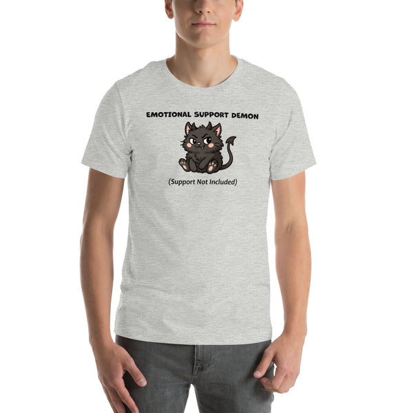Funny Black Cat Shirt - Emotional Support Demon Tee - Dark Humor Cat Gift - Witchy Cat Lover Shirt