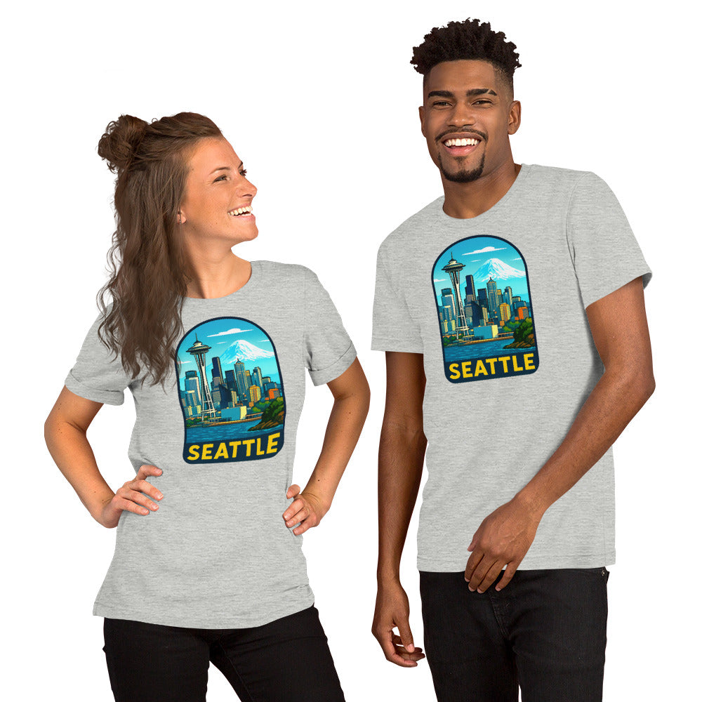 Seattle Skyline T-Shirt - Pacific Northwest Space Needle Tee Gift