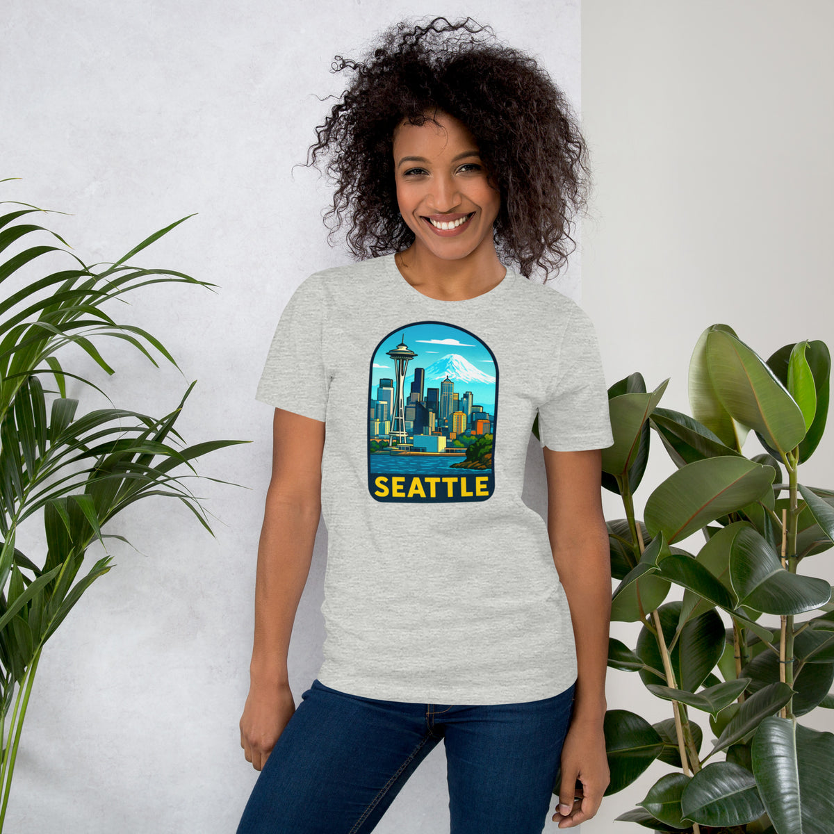 Seattle Skyline T-Shirt - Pacific Northwest Space Needle Tee Gift