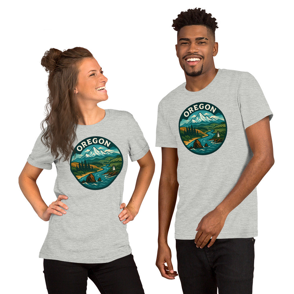 Oregon T-Shirt - Pacific Northwest Landscape Graphic Tee - Oregon Gift