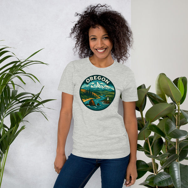 Oregon T-Shirt - Pacific Northwest Landscape Graphic Tee - Oregon Gift