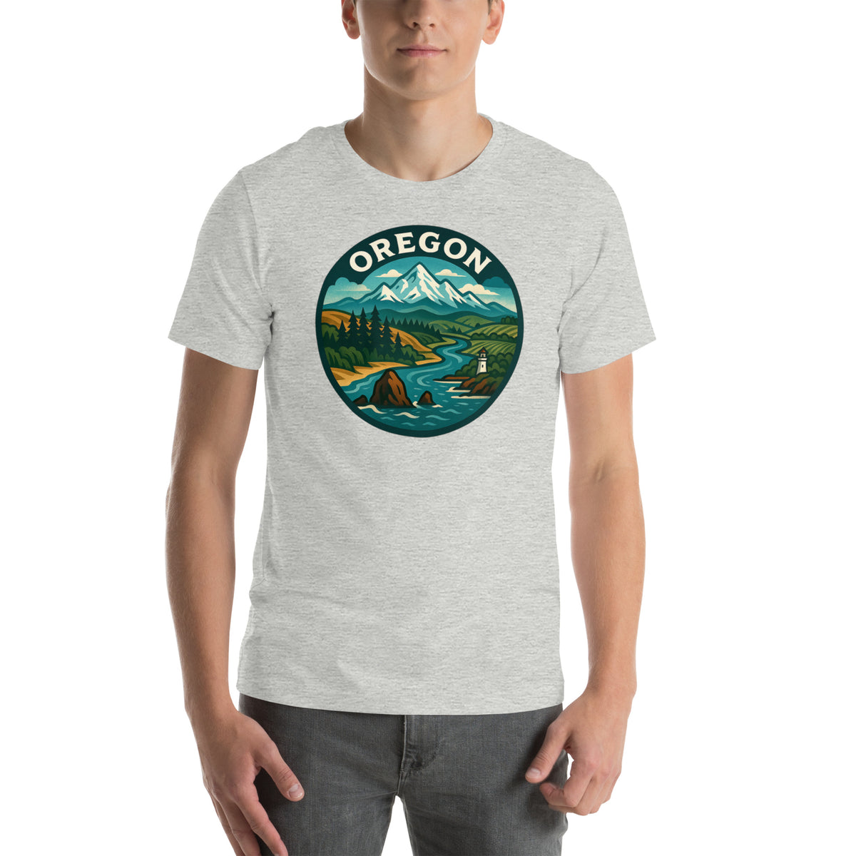 Oregon T-Shirt - Pacific Northwest Landscape Graphic Tee - Oregon Gift