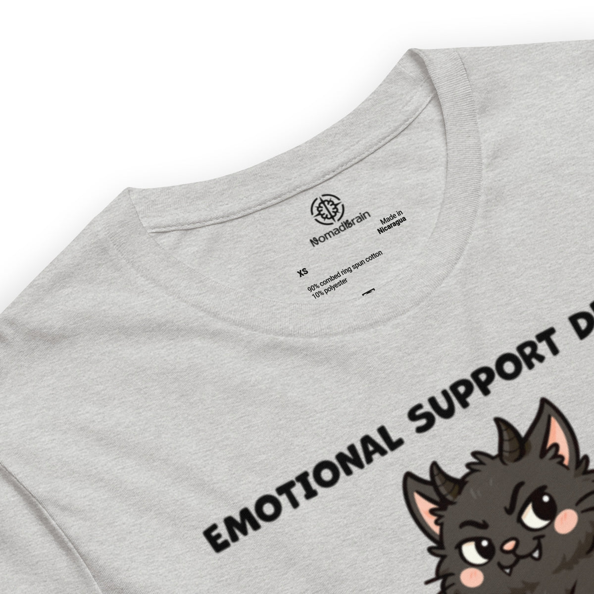 Funny Black Cat Shirt - Emotional Support Demon Tee - Dark Humor Cat Gift - Witchy Cat Lover Shirt