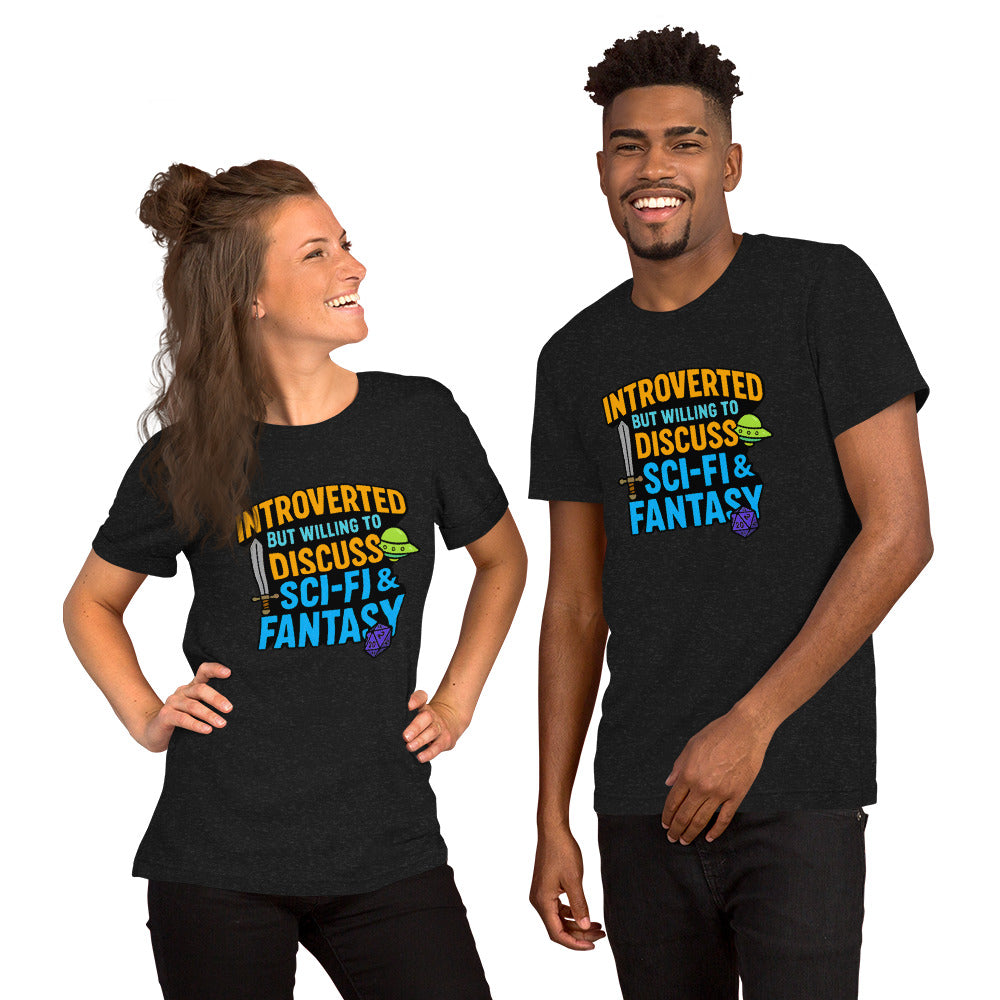 Introvert Sci-Fi Gift - Funny Nerdy Shirt - DnD Tee - Fantasy Gamer Gift - Book Lover T-Shirt