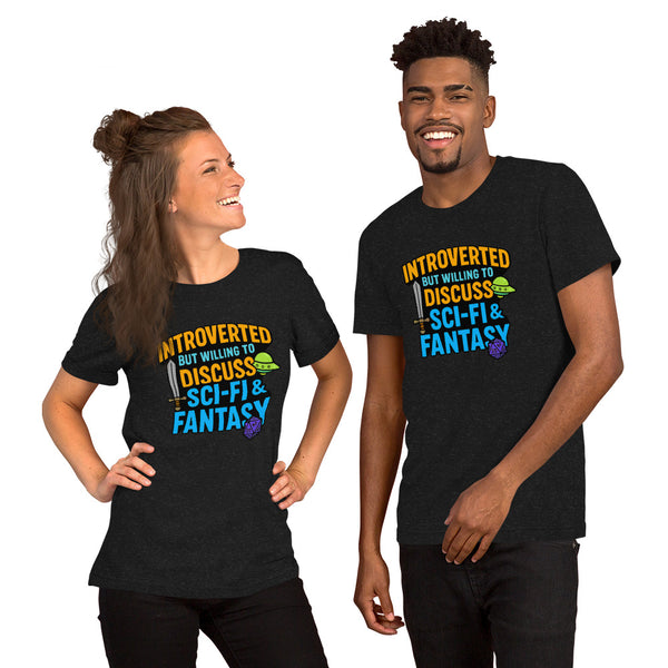 Introvert Sci-Fi Gift - Funny Nerdy Shirt - DnD Tee - Fantasy Gamer Gift - Book Lover T-Shirt