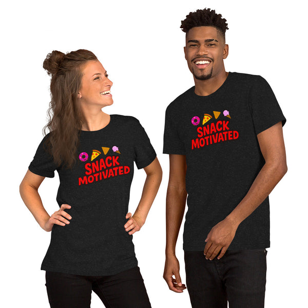 Snack Motivated Shirt - Funny Food Lover Tee - Snack Lover Gift - Foodie Graphic Tee