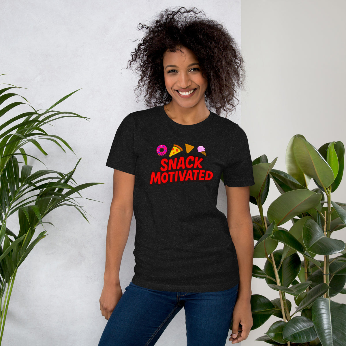 Snack Motivated Shirt - Funny Food Lover Tee - Snack Lover Gift - Foodie Graphic Tee