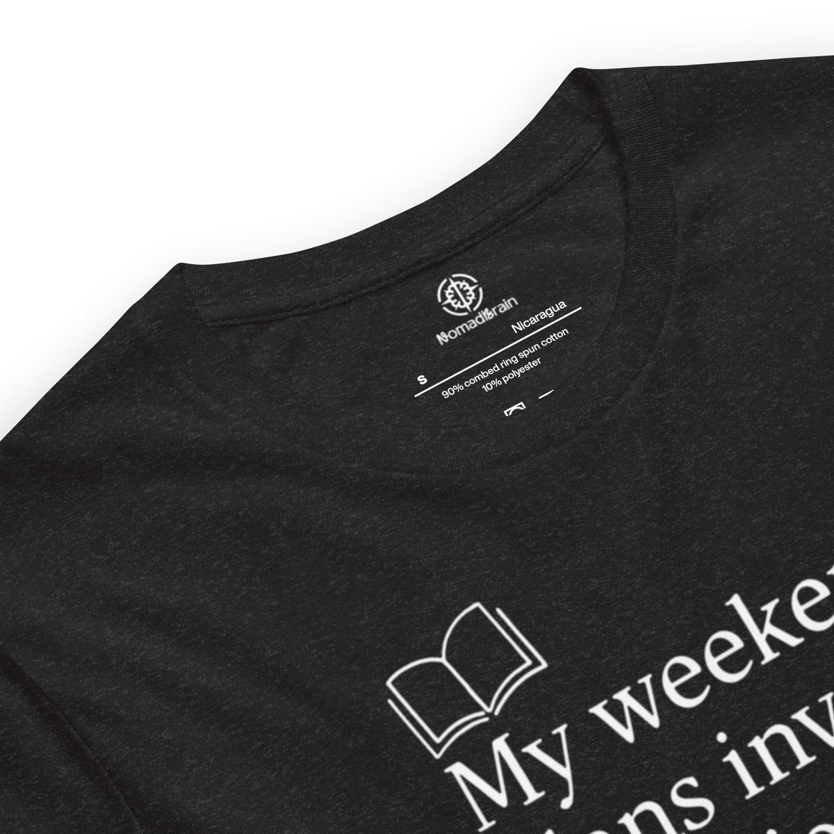 Funny Book Lover T-Shirt - My Weekend Plans Involve Fictional Characters - Bookish Gift - Reader Humor Tee