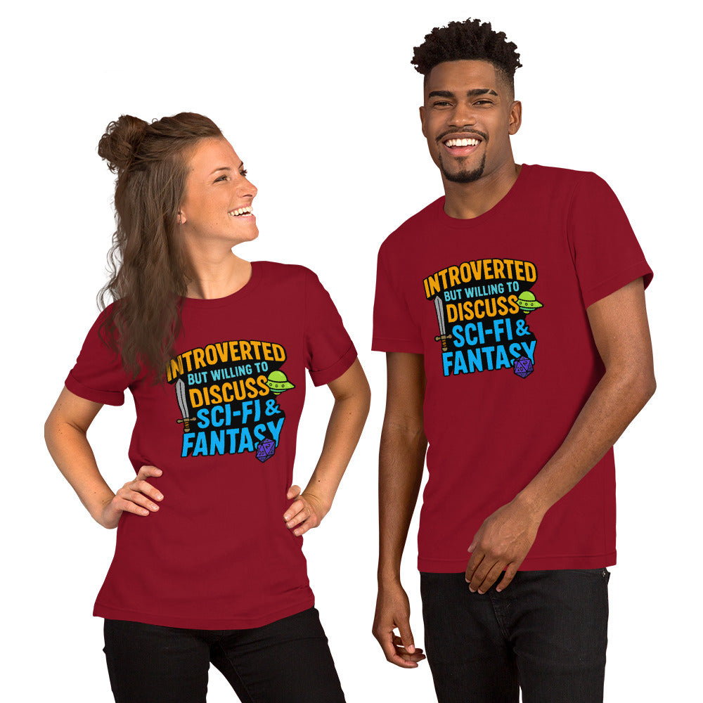 Introvert Sci-Fi Gift - Funny Nerdy Shirt - DnD Tee - Fantasy Gamer Gift - Book Lover T-Shirt