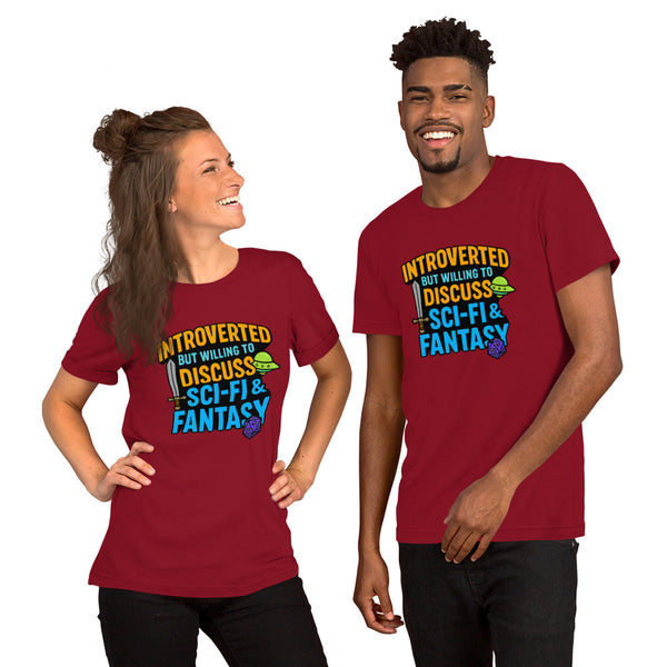 Introvert Sci-Fi Gift - Funny Nerdy Shirt - DnD Tee - Fantasy Gamer Gift - Book Lover T-Shirt