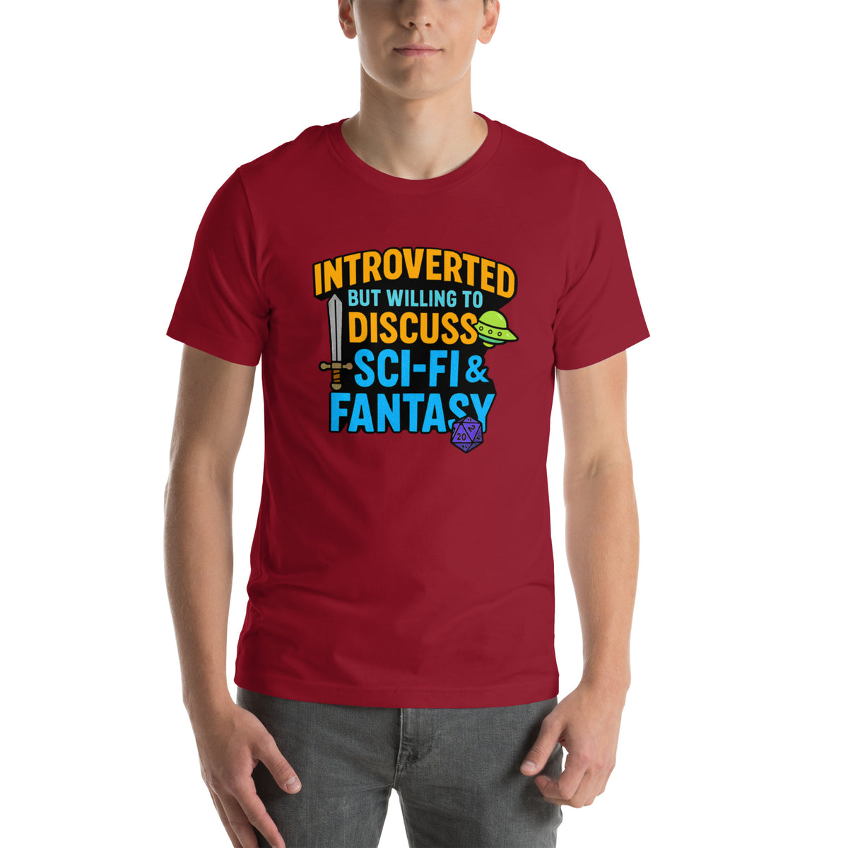Introvert Sci-Fi Gift - Funny Nerdy Shirt - DnD Tee - Fantasy Gamer Gift - Book Lover T-Shirt