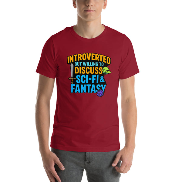 Introvert Sci-Fi Gift - Funny Nerdy Shirt - DnD Tee - Fantasy Gamer Gift - Book Lover T-Shirt