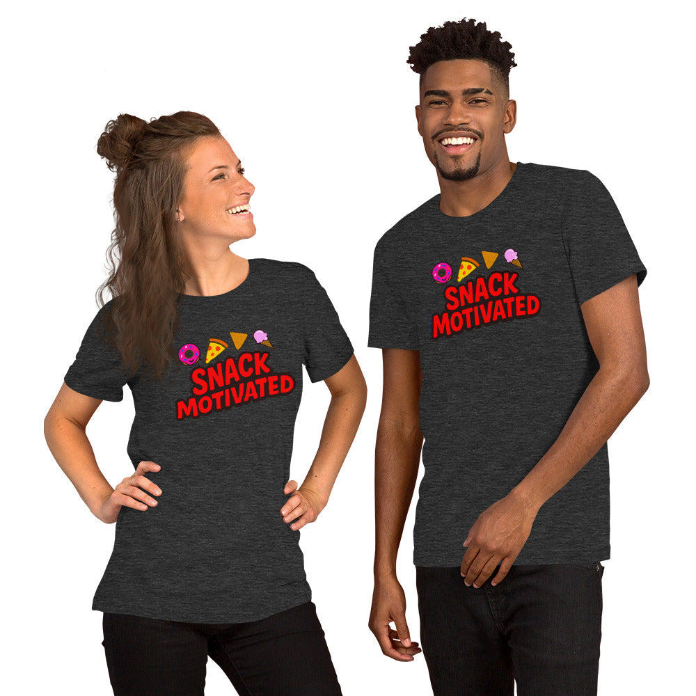 Snack Motivated Shirt - Funny Food Lover Tee - Snack Lover Gift - Foodie Graphic Tee