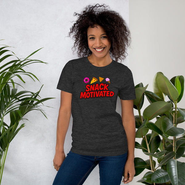 Snack Motivated Shirt - Funny Food Lover Tee - Snack Lover Gift - Foodie Graphic Tee