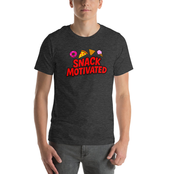 Snack Motivated Shirt - Funny Food Lover Tee - Snack Lover Gift - Foodie Graphic Tee