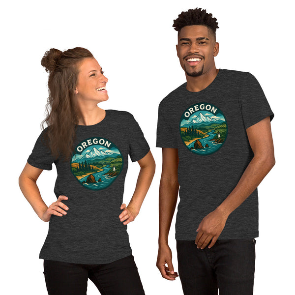 Oregon T-Shirt - Pacific Northwest Landscape Graphic Tee - Oregon Gift