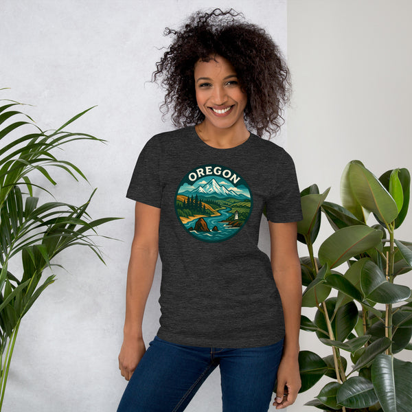Oregon T-Shirt - Pacific Northwest Landscape Graphic Tee - Oregon Gift