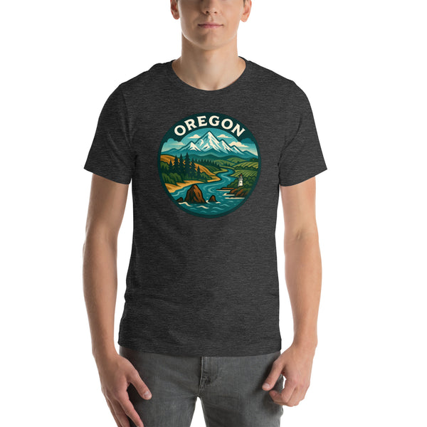 Oregon T-Shirt - Pacific Northwest Landscape Graphic Tee - Oregon Gift