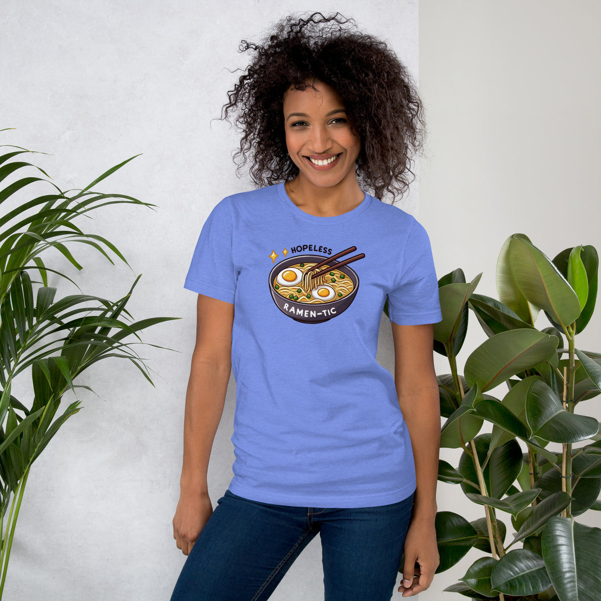 Funny Ramen Shirt - Kawaii Food Graphic Tee - Ramen Lover Gift - Foodie T-Shirt - Hopeless Ramen-tic