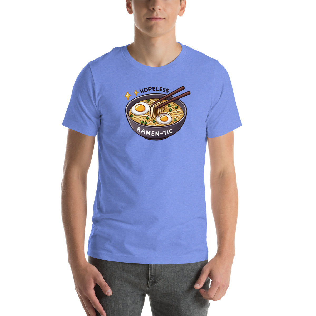 Funny Ramen Shirt - Kawaii Food Graphic Tee - Ramen Lover Gift - Foodie T-Shirt - Hopeless Ramen-tic