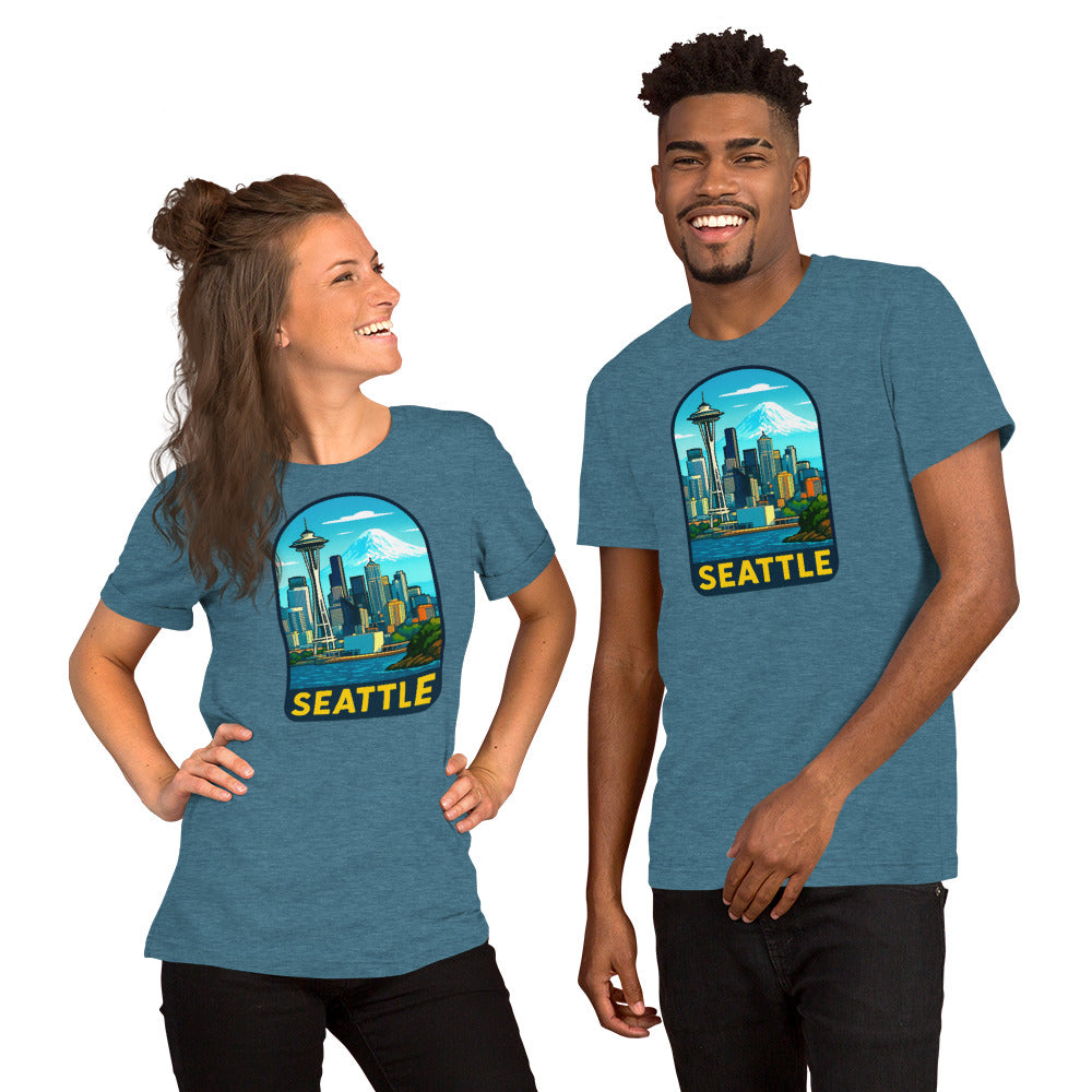 Seattle Skyline T-Shirt - Pacific Northwest Space Needle Tee Gift