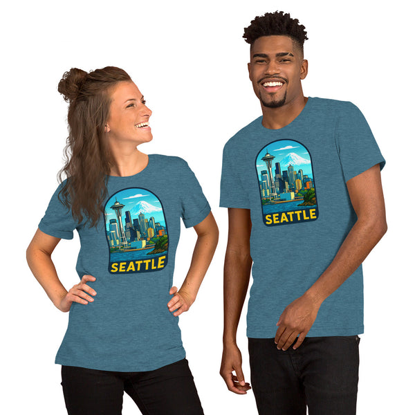Seattle Skyline T-Shirt - Pacific Northwest Space Needle Tee Gift