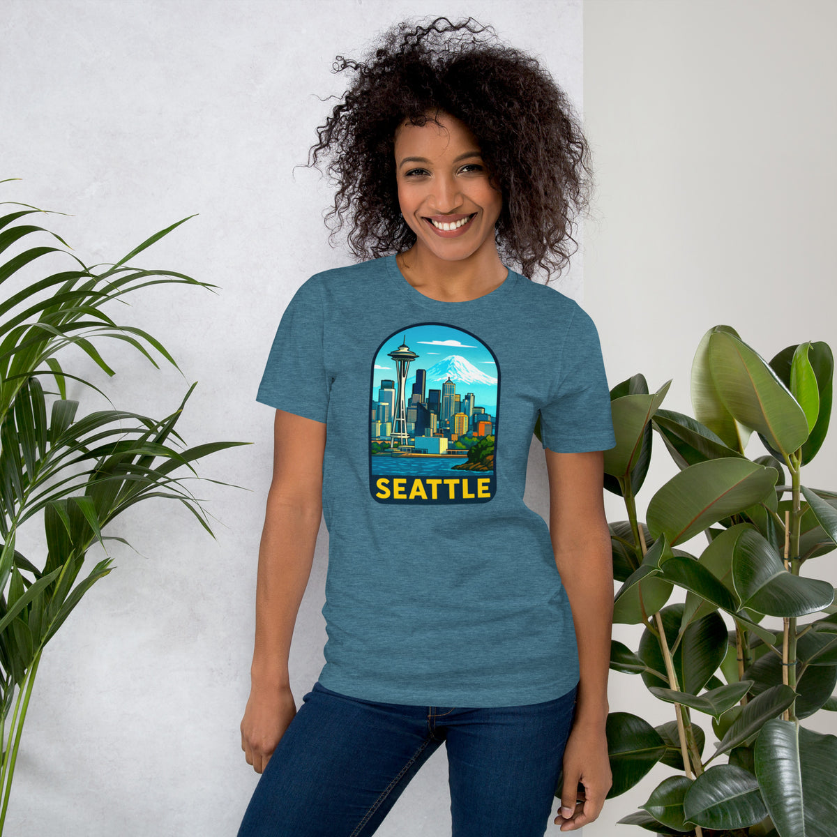 Seattle Skyline T-Shirt - Pacific Northwest Space Needle Tee Gift