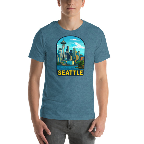 Seattle Skyline T-Shirt - Pacific Northwest Space Needle Tee Gift
