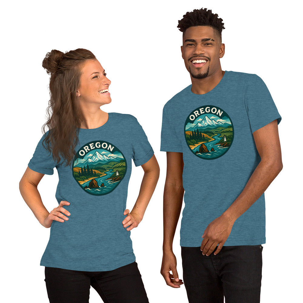Oregon T-Shirt - Pacific Northwest Landscape Graphic Tee - Oregon Gift