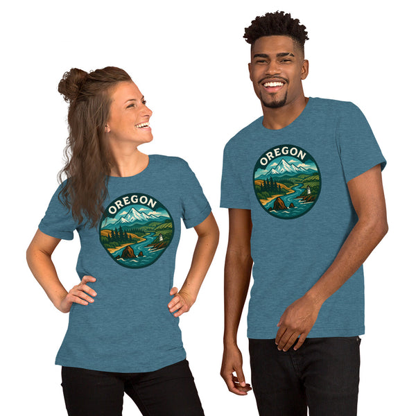 Oregon T-Shirt - Pacific Northwest Landscape Graphic Tee - Oregon Gift