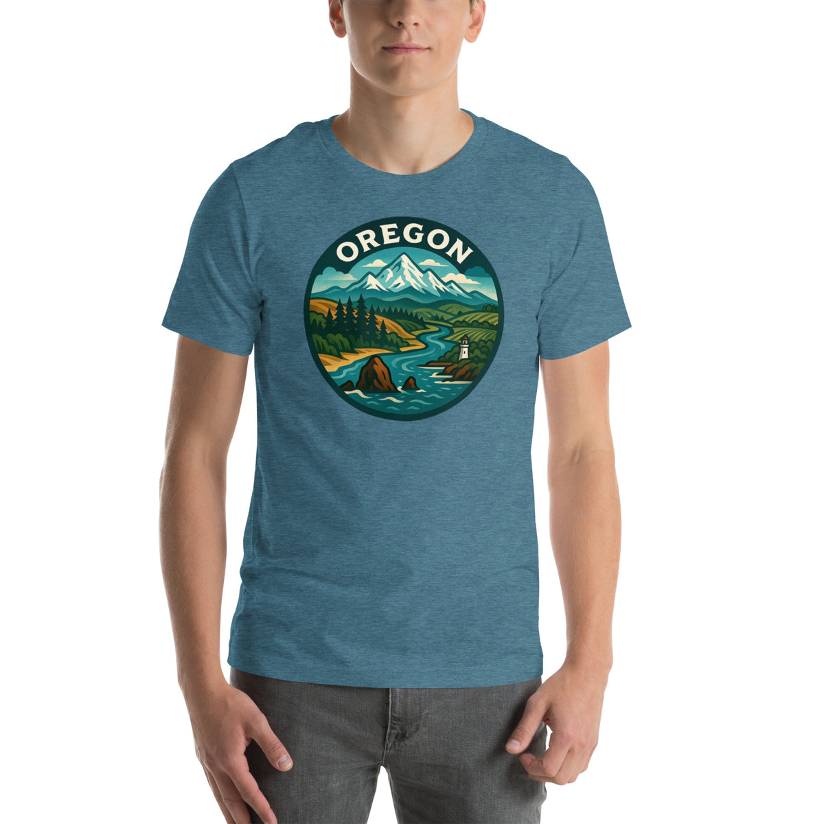 Oregon T-Shirt - Pacific Northwest Landscape Graphic Tee - Oregon Gift